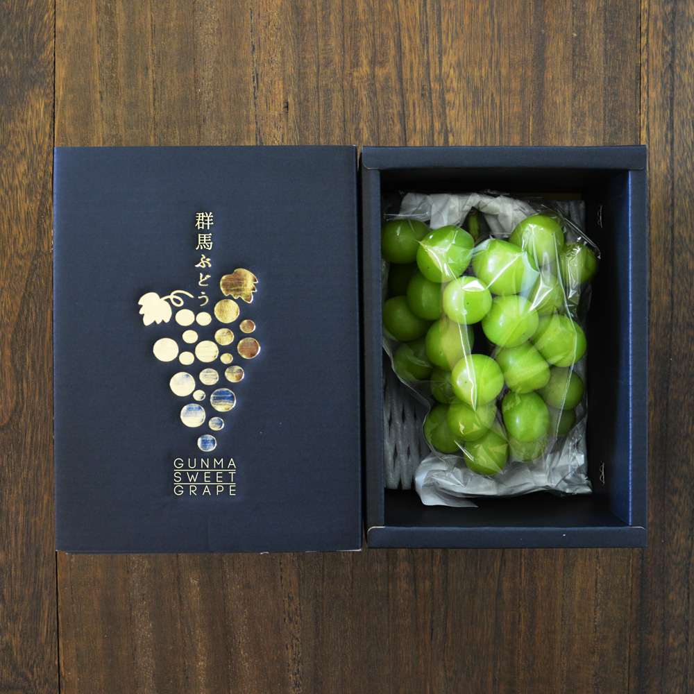 ぶどう用箱　群馬県　プレミアム　黒　1房イメージ