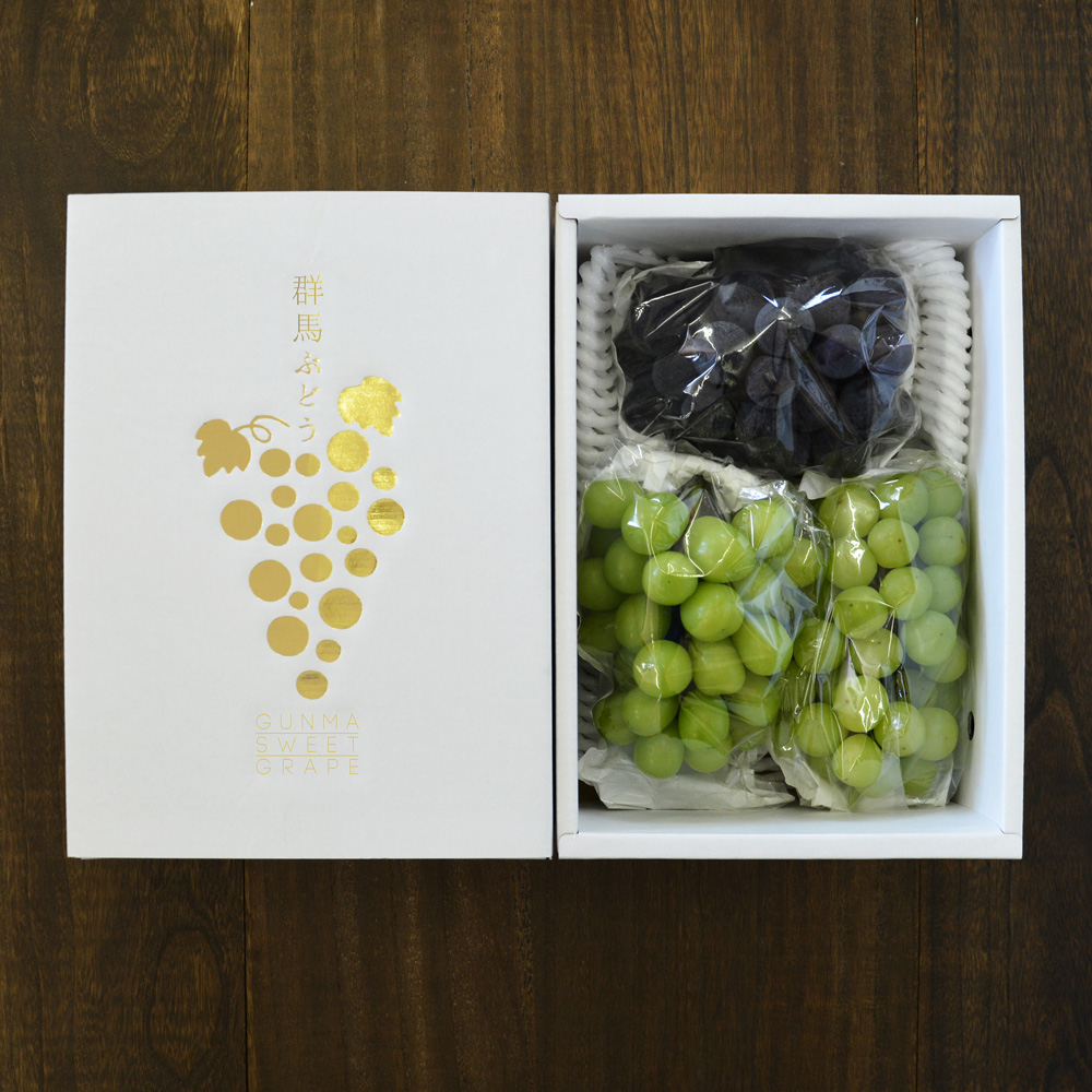 ぶどう用箱　群馬県　プレミアム　白　２ｋｇイメージ